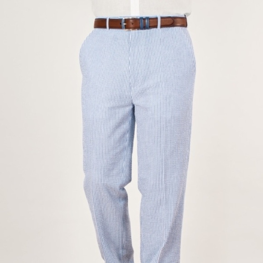 Alan Flusser| Seersucker Pants| 34x32
